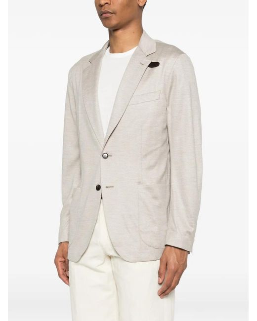Brioni White Button-Fastening Blazer for men