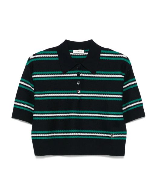 Sandro Gestreepte Polotop in het Green