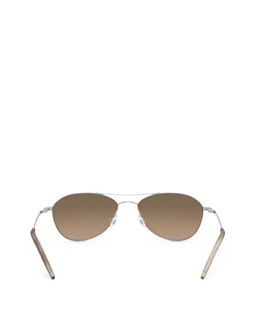Oliver Peoples Metallic Aero Ii Pilot-Frame Sunglasses