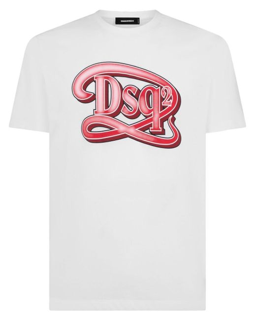 DSquared² T-shirt Met Logoprint in het White voor heren