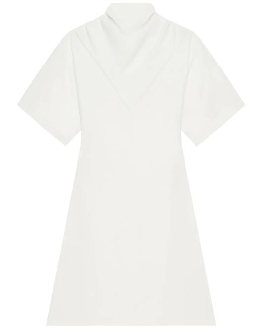 Courreges White High Neck A-Line Dress