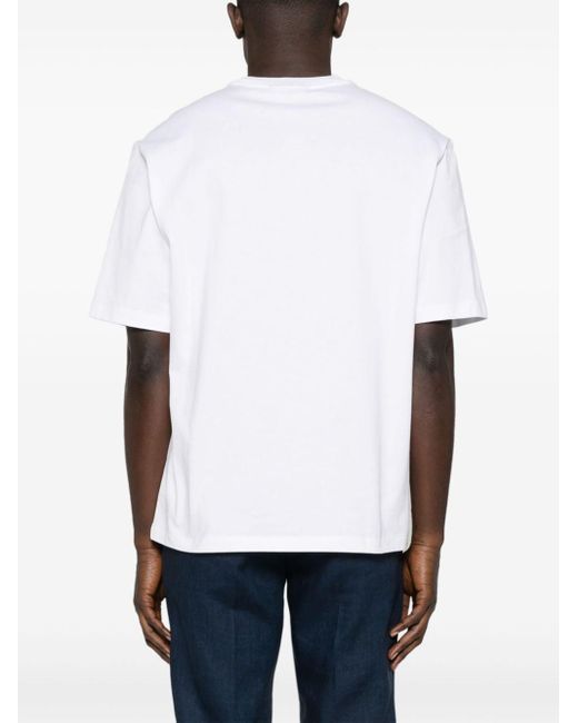 Camiseta con logo bordado Michael Kors de hombre de color White