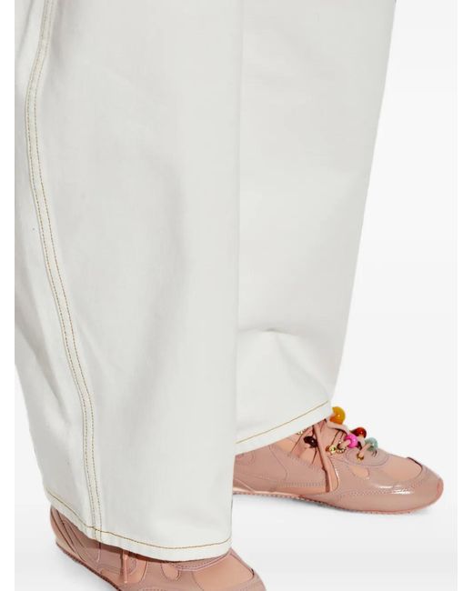 Kurt Geiger Pink Kurt Bead Slim Runner Sneakers