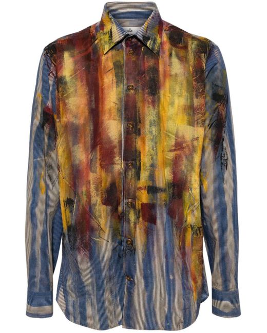 Vivienne Westwood Yellow Ghost Painterly-print Cotton Shirt for men