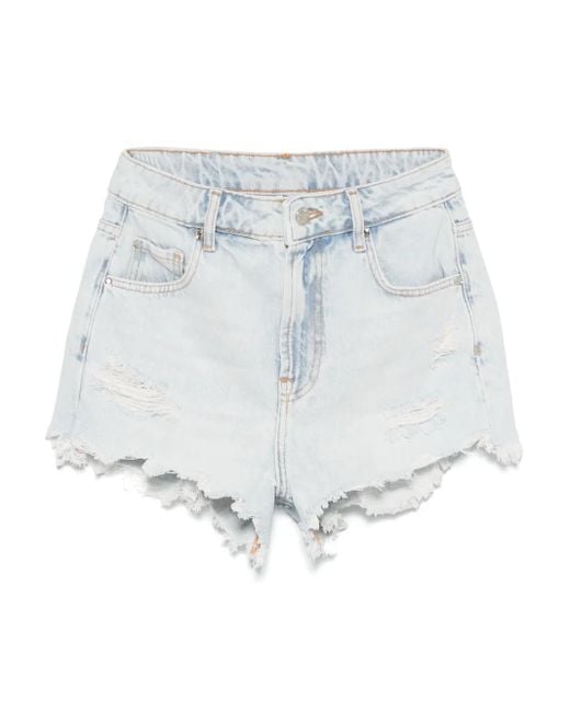 Liu Jo Gerafelde Shorts in het Blue