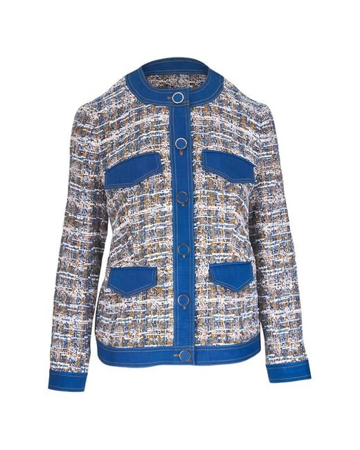 Veronica Beard Blue Ainslie Tweed Jacket