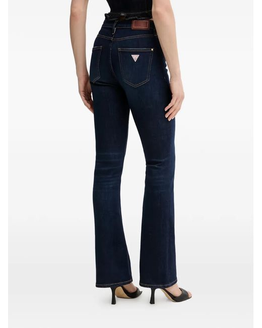 Guess Blue Triangle-Patch Jeans