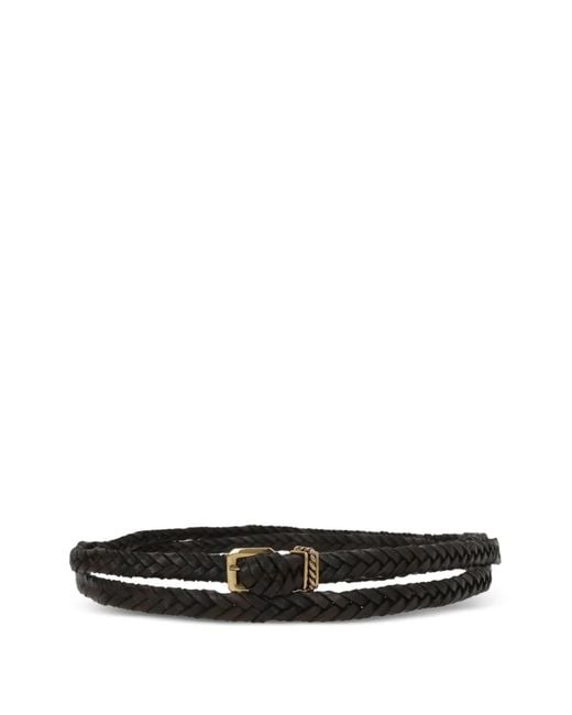 Etro White Ceinture Tressée À Boucle