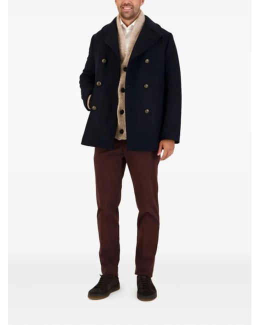Circolo 1901 Blue Double-Breasted Coat for men