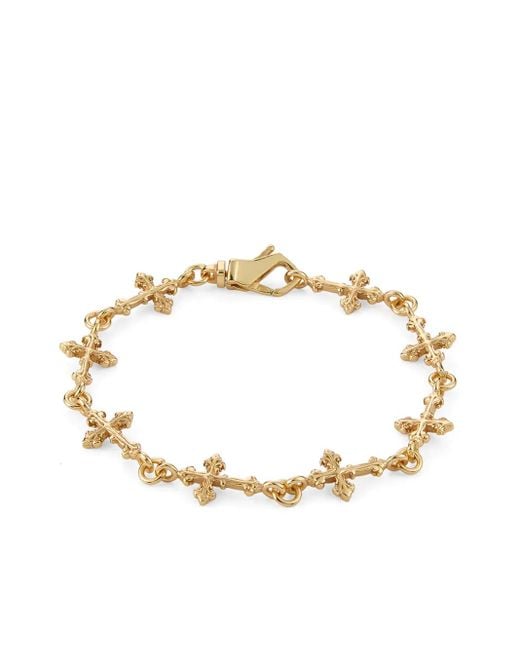 Emanuele Bicocchi Metallic Avelli Cross Armband Aus Sterlingsilber