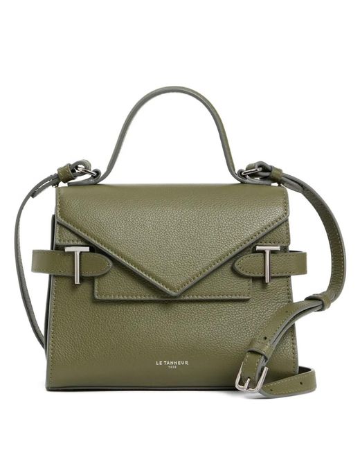 Le Tanneur Green Emilie Buckle-Strap Cross Body Bag