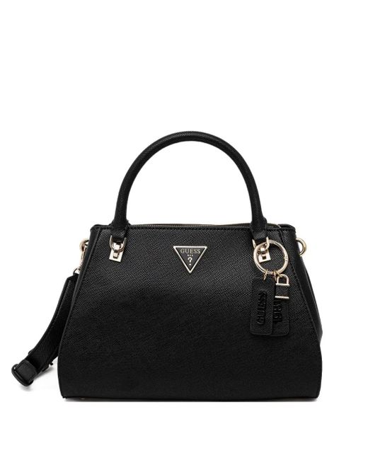 Borsa Tote Con Placca Logo di Guess in Black
