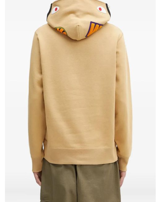 A Bathing Ape Hoodie mit Haimotiv in Natural für Herren