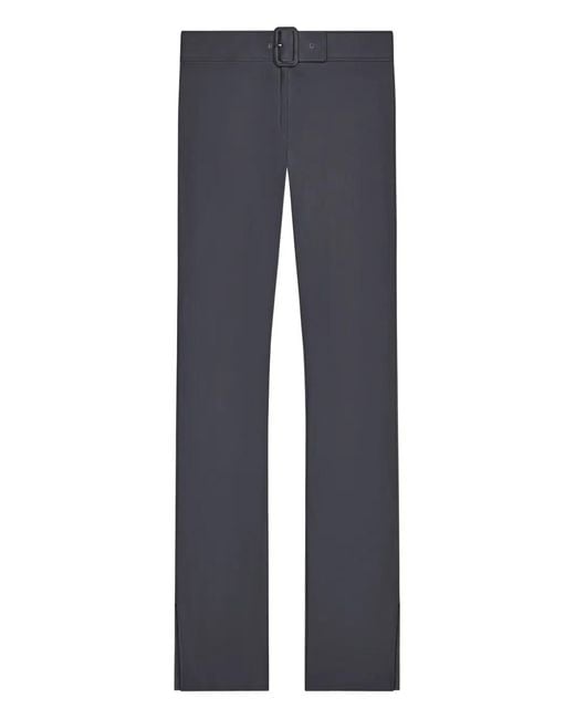 Courreges Blue Buckle-Detail Jersey Trousers