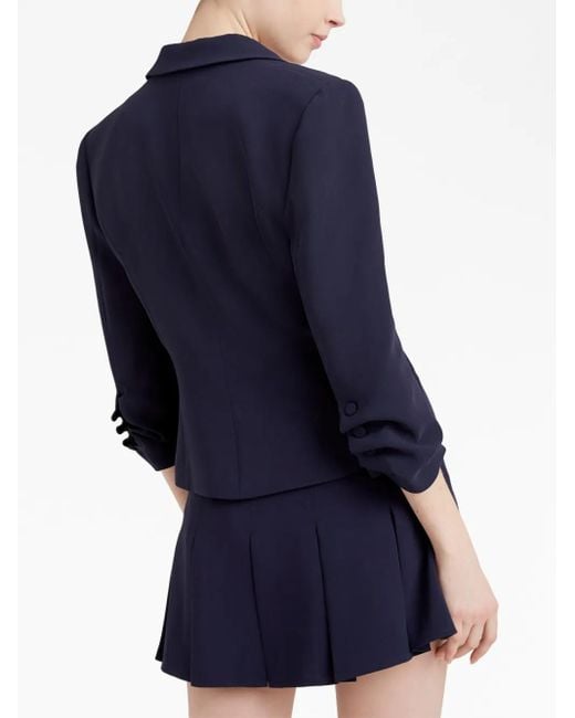 Cinq À Sept Blue Three-Quarter Length Sleeved Blazer