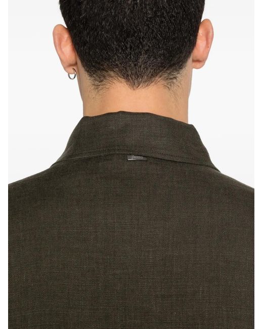 Herno Green Zip Jacket for men