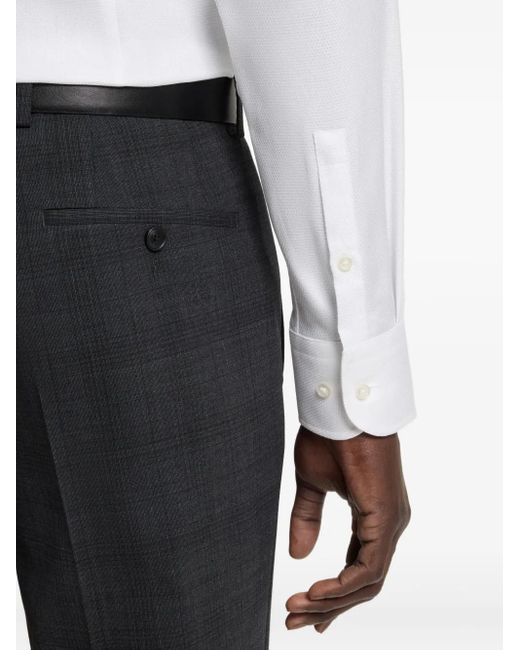 Chemise À Boutonnière Sur Le Devant Ajustée Boss pour homme en coloris White