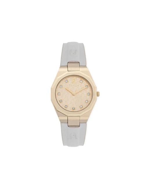 Furla White Octagonal Steel 30Mm
