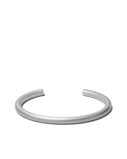 Le Gramme White Brushed Bangle Bracelet