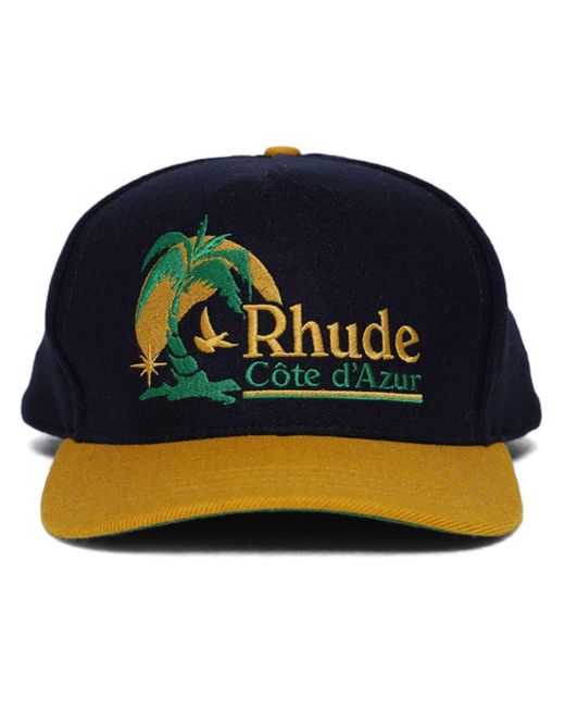 Rhude Blue Azur Coast Cotton Cap for men