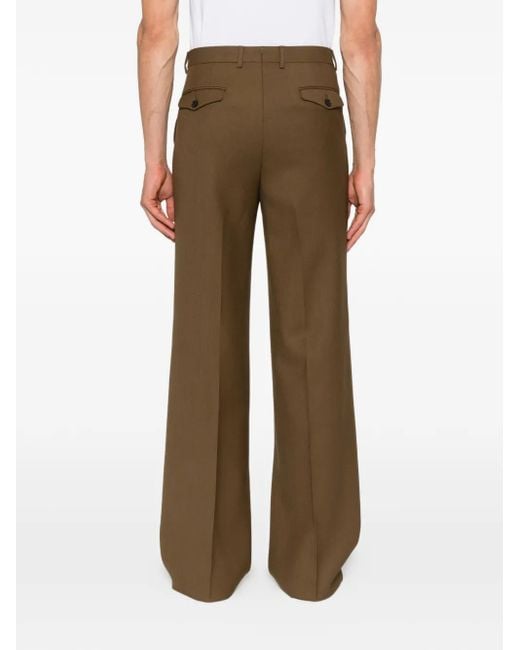 Husbands Brown Button Trousers for men