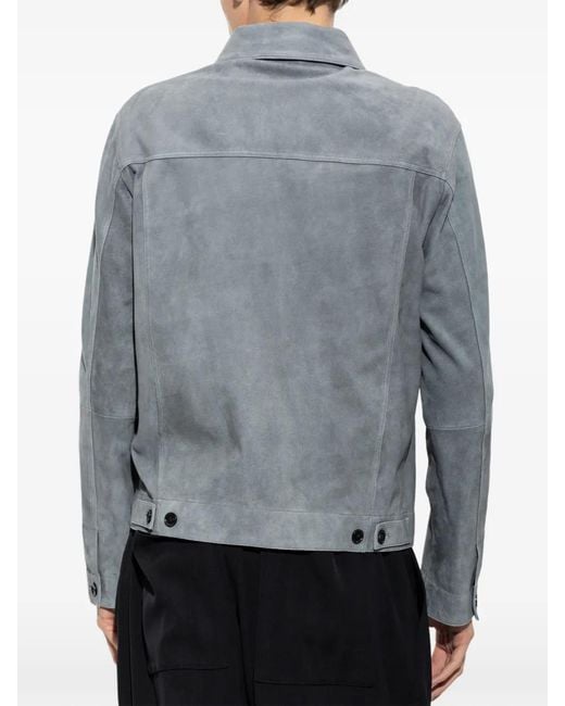 Arma Gray Jaden Leather Jacket for men