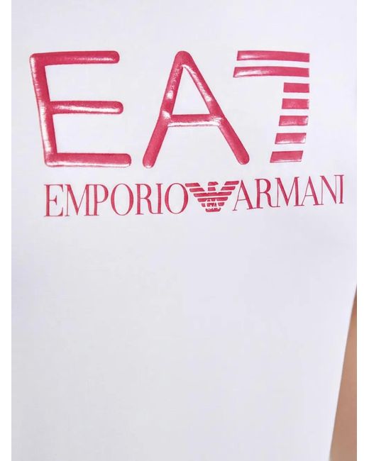 EA7 White Short-Sleeve Graphic T-Shirt