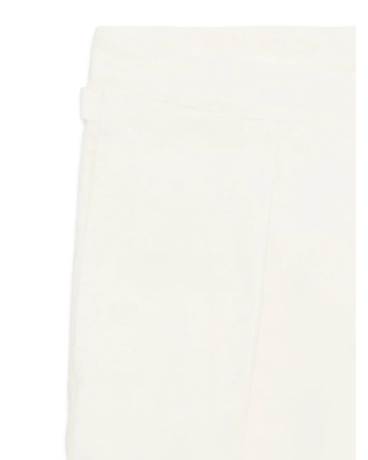 Fortela White Front-Pleat Trousers for men