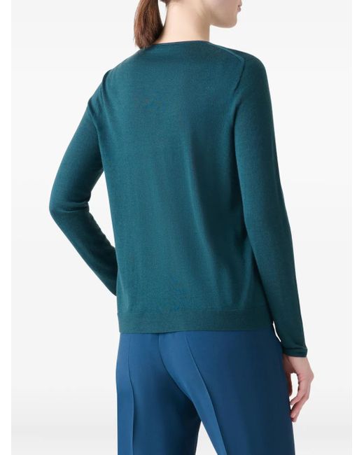 Akris Green Long-Sleeve Sweater