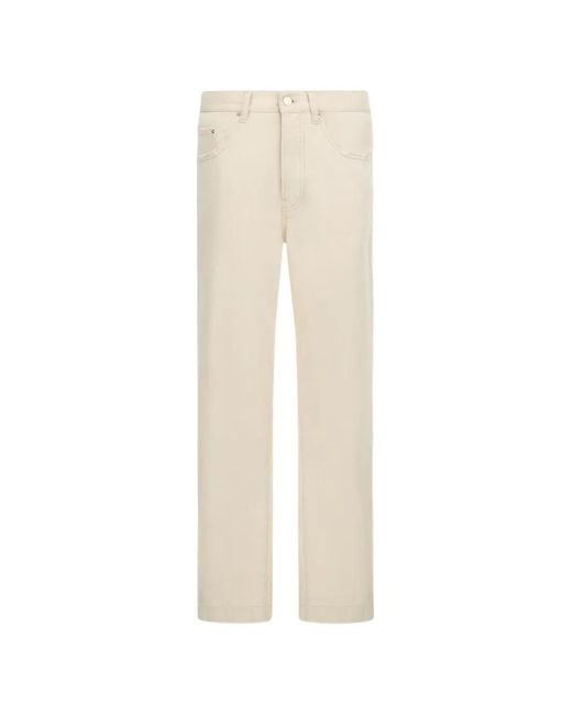 Amiri White Jean Droit À Coupe Évasée for men