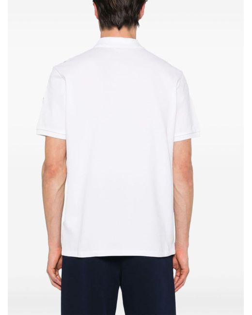 Moncler Poloshirt mit RWB-Streifen in White für Herren