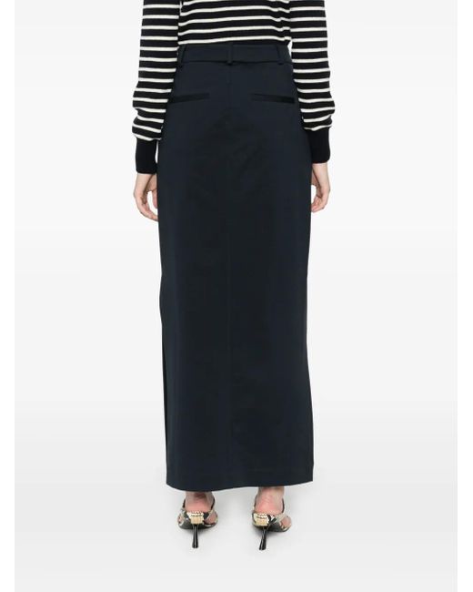 Brunello Cucinelli Black Pleat-Detailing Pencil Skirt