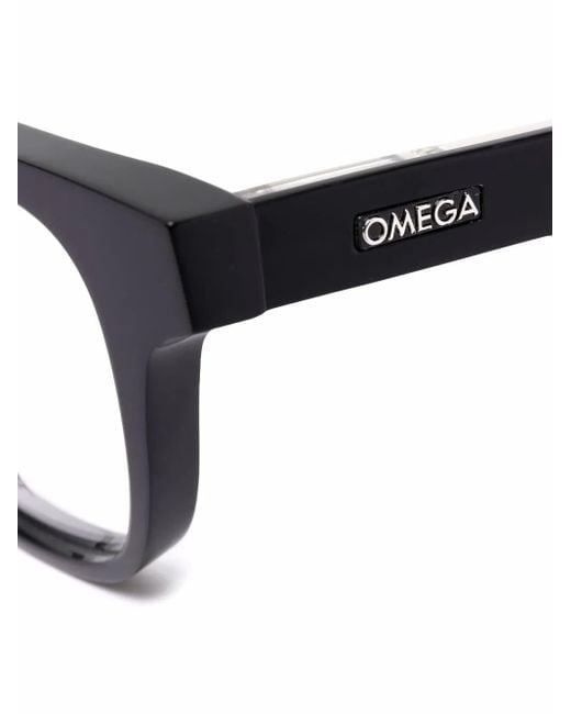 OMEGA EYEWEAR Black Square-Frame Glasses