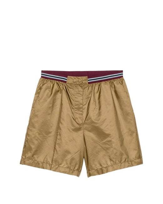Prada Natural Lightweight Re-Nylon Bermuda Shorts
