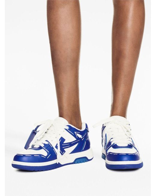 Off-White c/o Virgil Abloh Blue Off White Women Out Of Office Low Sartorial Stitching Sneakers