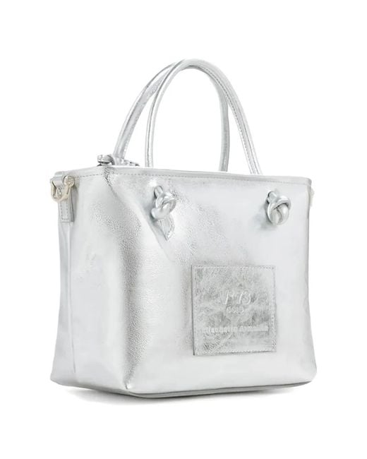 V73 Gray Sac À Main À Patch Logo