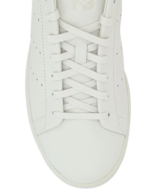 Y-3 White Stan Smith Perforated Leather Trainers