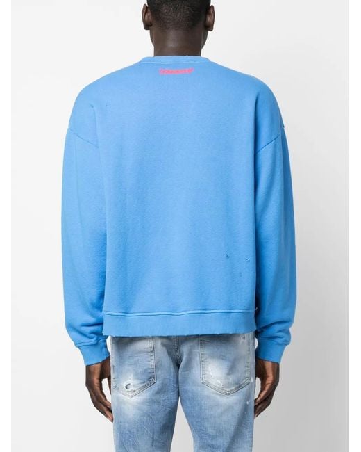 DSquared² Sweater Met Tekst in het Blue voor heren