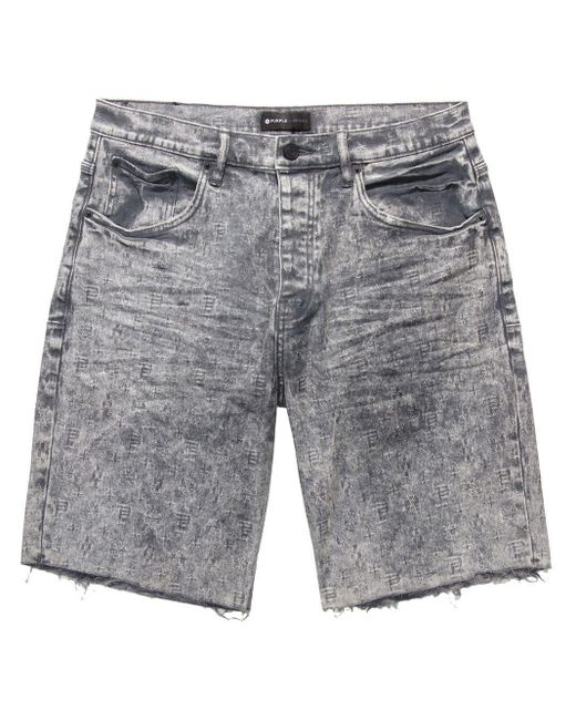Purple Brand Jeans-Shorts im Distressed-Look in Gray für Herren