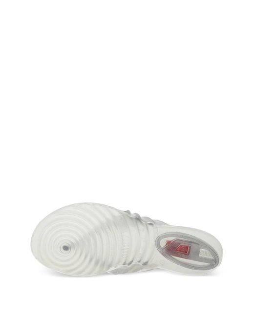 Melissa White Sculpted Thong-Strap Sandals