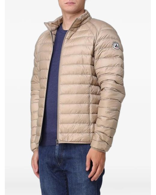 J.O.T.T Blue Quilted Logo-Patch Jacket for men