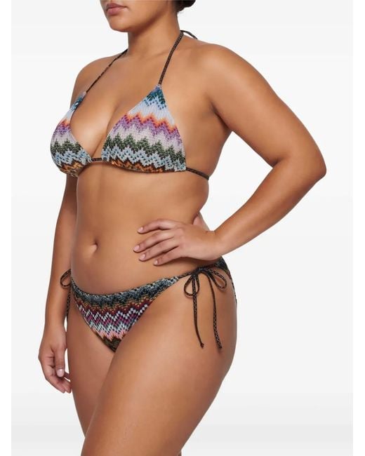Missoni White Chevron-Design Bikini Set
