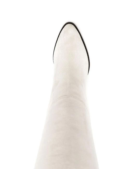 Isabel Marant White 90Mm Ririo Suede Boots