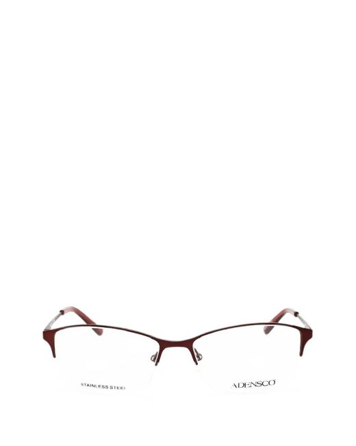 Adensco White Rectangle-Frame Glasses