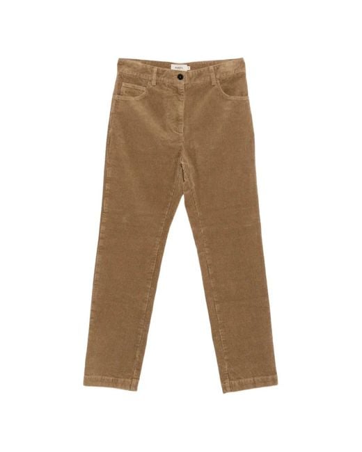 Barena Natural Cinque Cinquecento Corduroy-Texture Trousers