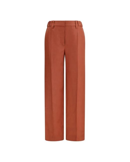 Brunello Cucinelli Orange Elasticated Waist Trousers