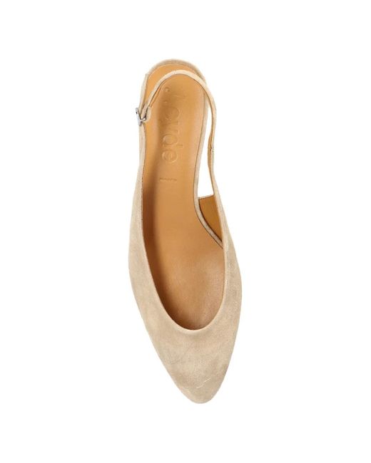 Aeyde Natural Celeste Slingback Leather Pumps