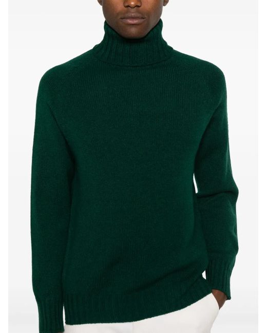 Ma'ry'ya Green Ribbed-Knit Sweater for men