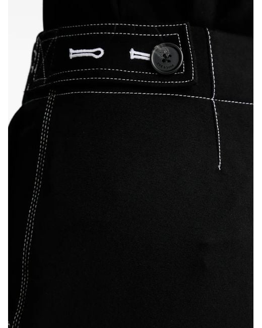 Rag & Bone Black Contrast-Stitching Trousers