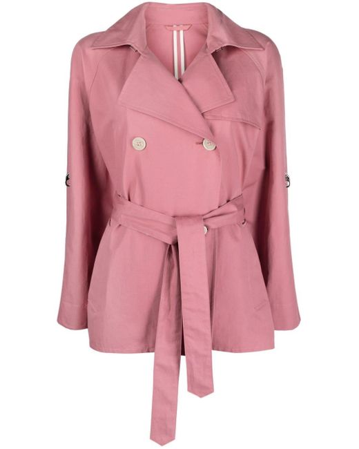 Fay Pink Lobster-claw Double-breasted Coat